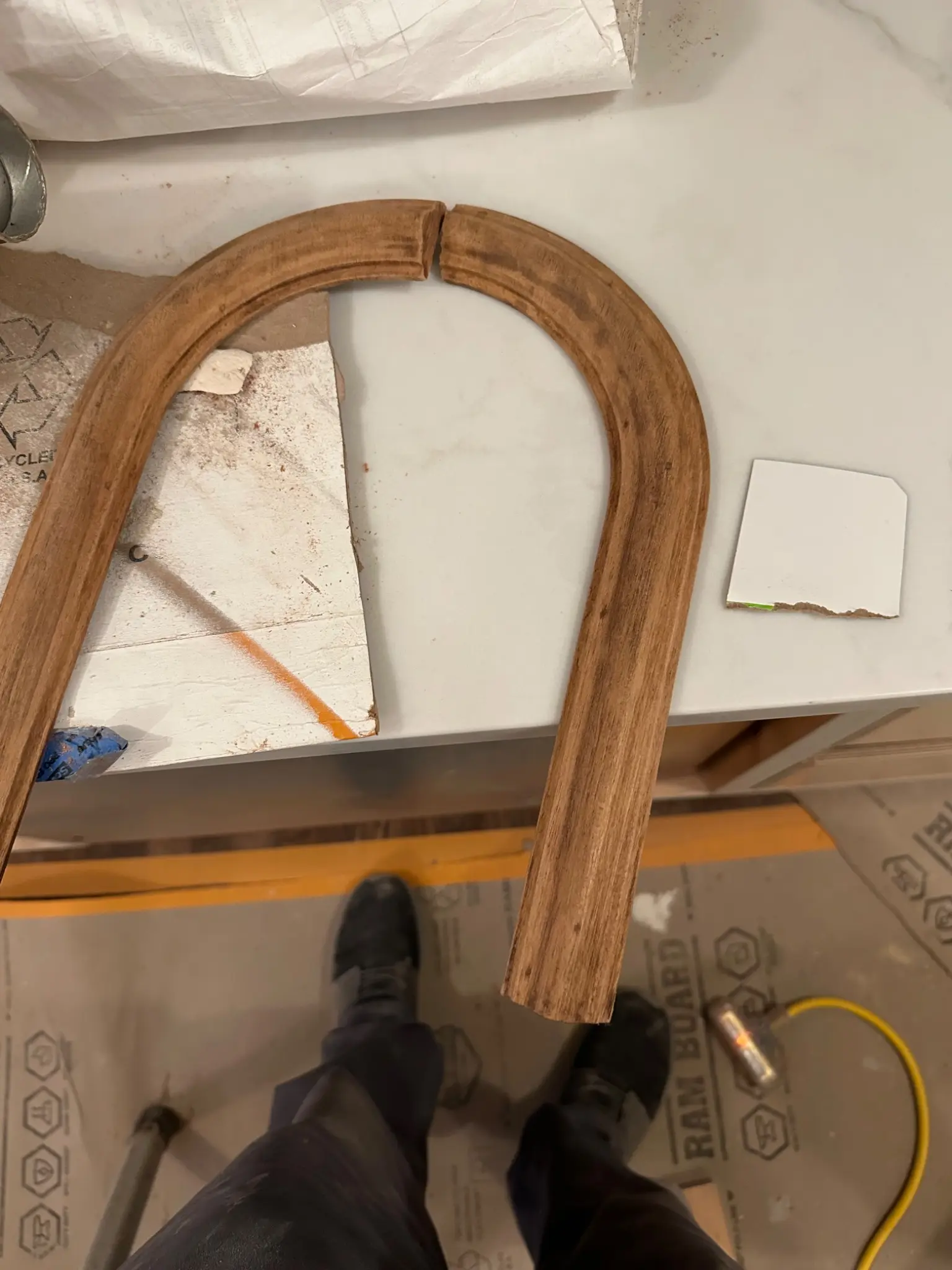 Interior finish work underway