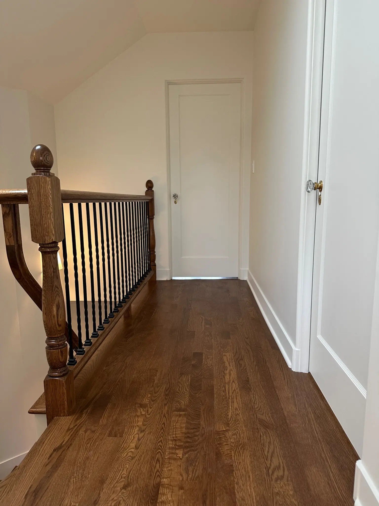 Completed upper landing and railing