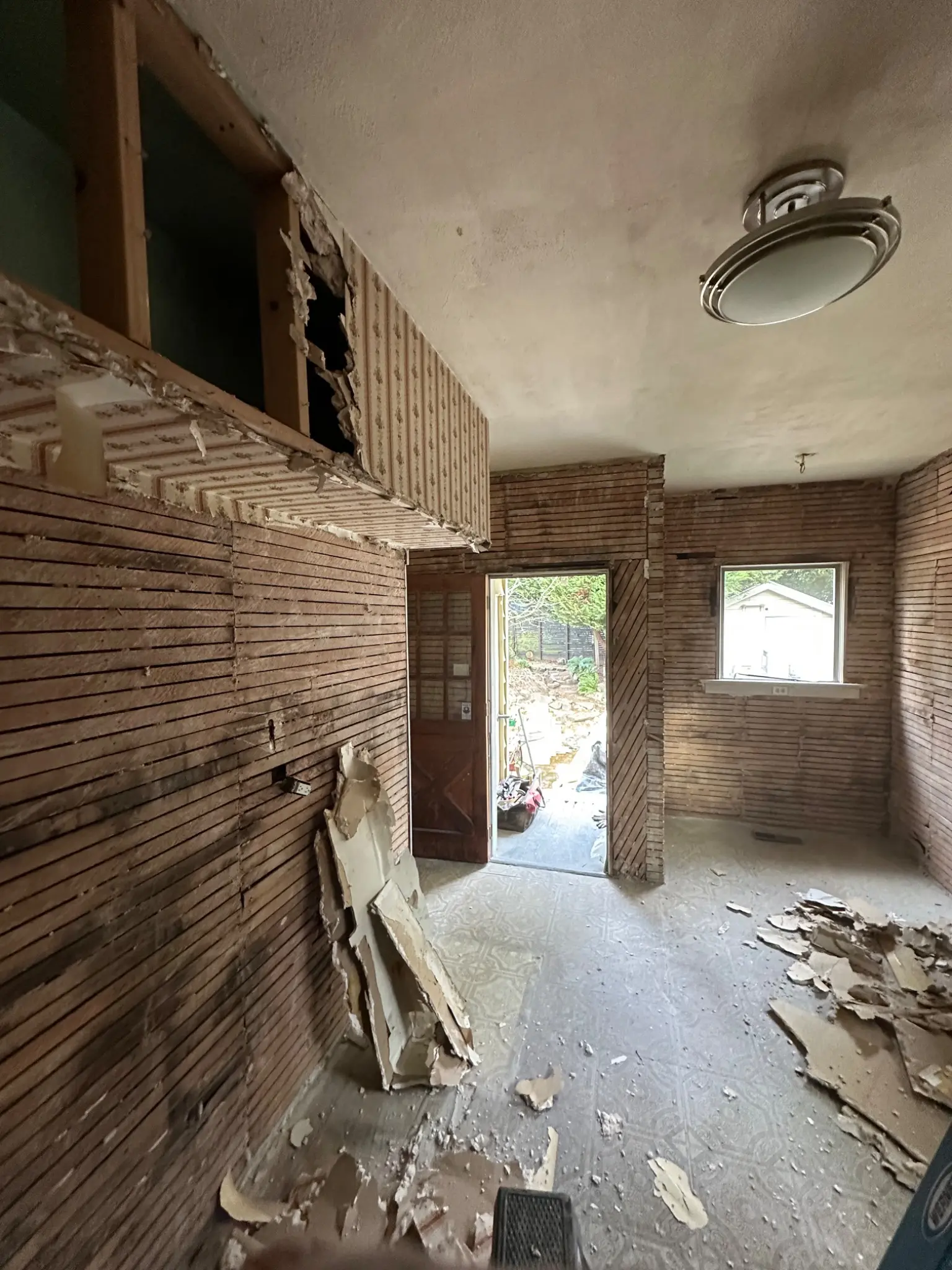 Interior demolition and investigation underway