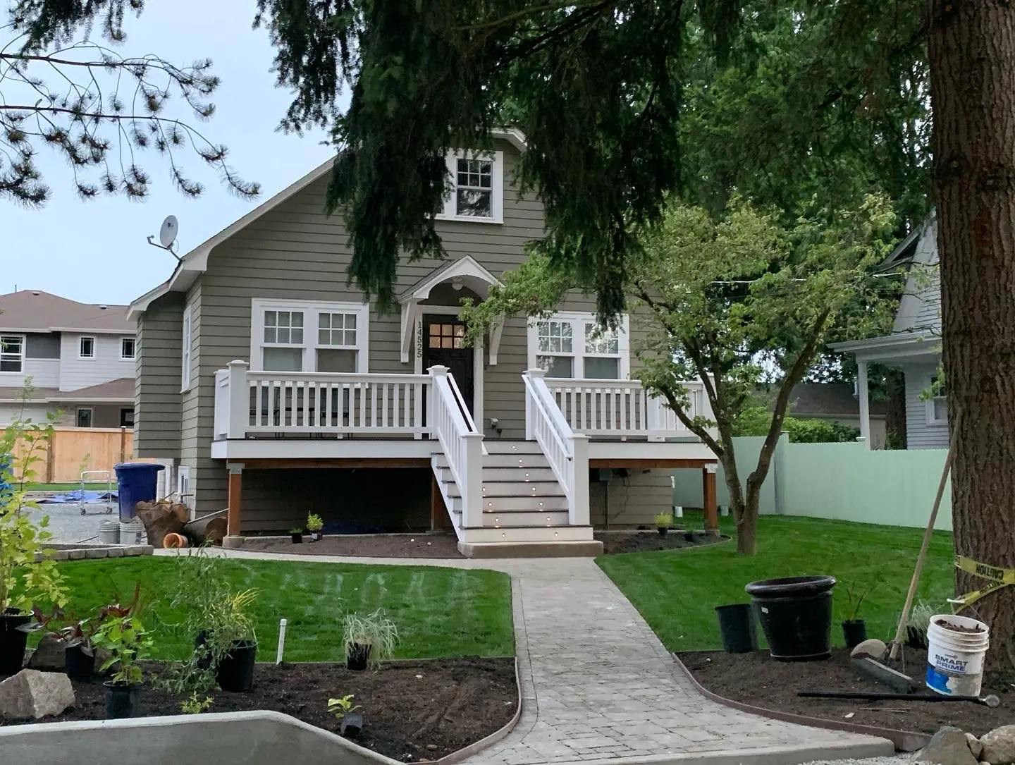 Completed 1926 Lake Forest Park cottage and landscaping