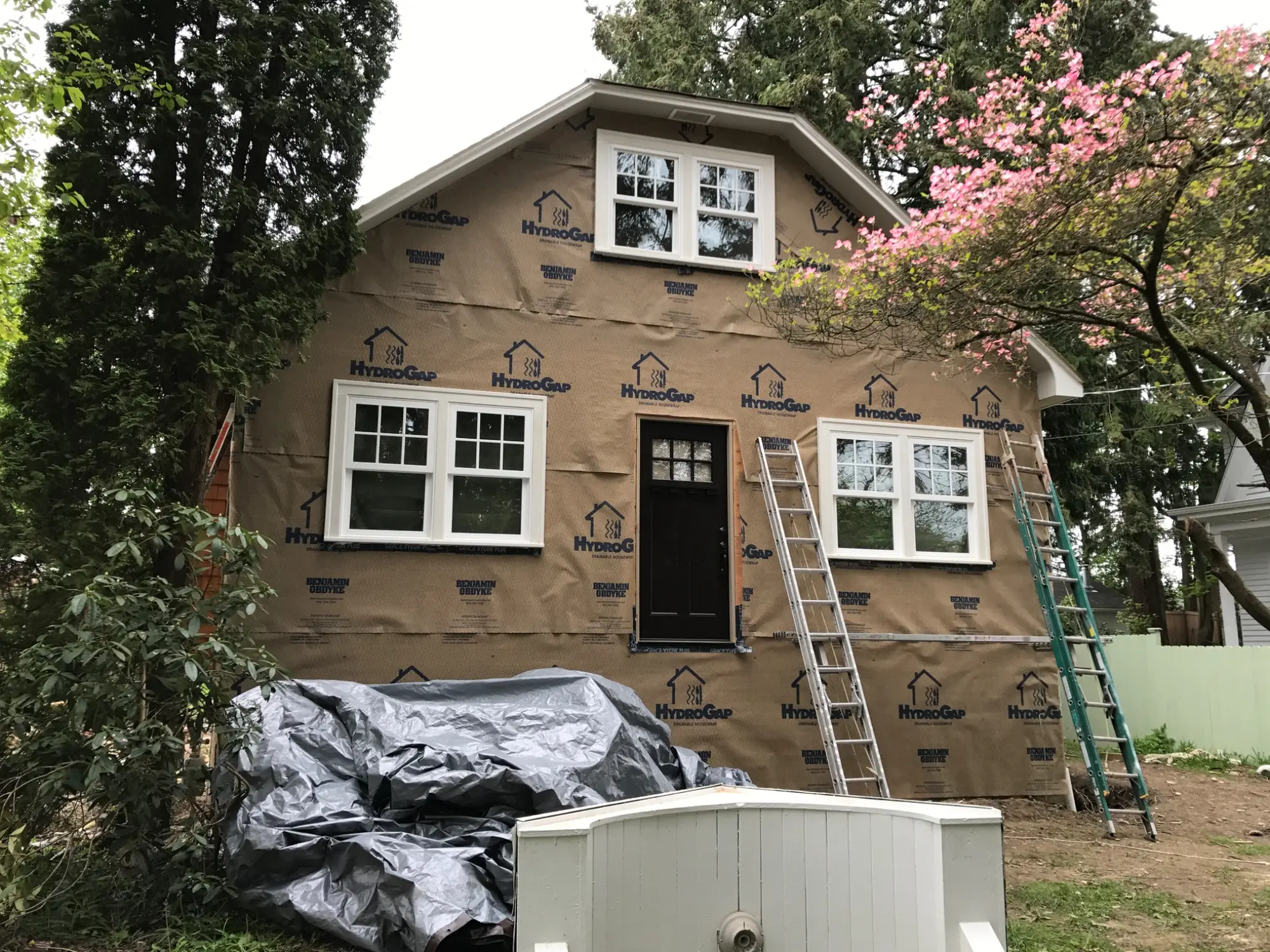 New weather barrier and exterior preparation